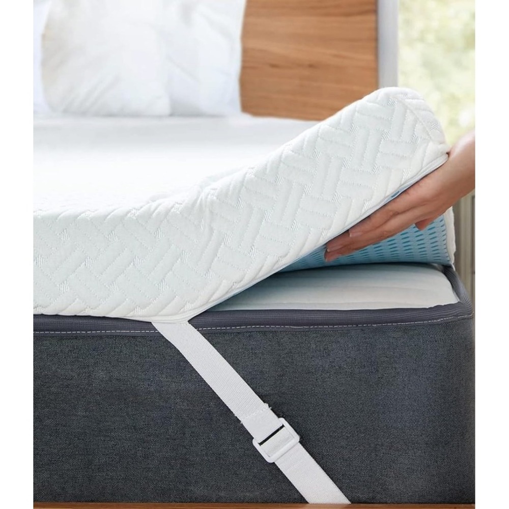 PERLECARE Twin XL 3 inch Cooling Mattress Topper Bamboo Cover Memory Foam